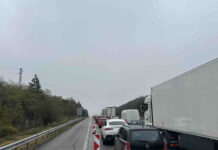 Задръстване на „Тракия” заради катастрофа