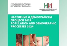 НСИ: Населението на България е било 6 437 360 души към 31 декември 2024 година