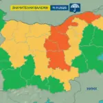 Оранжев код за поройни дъждове в 5 области за утре, 11 ноември