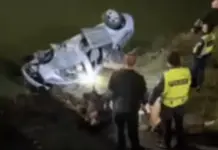 След гонка в Бургас кола с мигранти падна в езерото Вая, има загинали