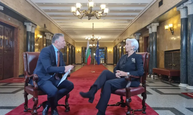 Кристин Лагард президентът на Европейската централна банка е на посещение