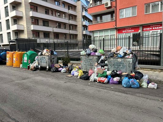 Камари отпадъци затрупват улиците на столичния район Изгрев въпреки хвалбите
