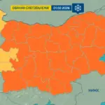 Оранжев код за сняг и виелици в почти цялата страна на 1 февруари