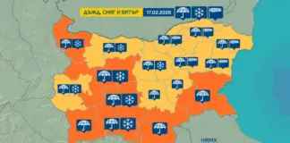 Опасно време във вторник: значителни валежи от сняг и дъжд в половин България