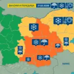 Оранжев код за 9 области за интензивни валежи от сняг и дъжд в събота – 21 февруари