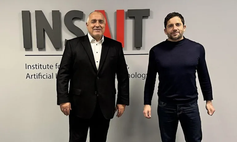 Лидерът на ГЕРБ СДС Бойко Борисов заедно с Томислав Дончев