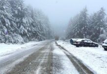 Пътищата към Витоша са затворени заради обилния снеговалеж