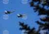 Български изтребители F-16 изпълниха тренировъчни полети на летище „Васил Левски“, съобщиха от Министерството на отбраната