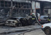 Голям пожар в Хасково – огънят изпепели 50 коли в автоморга