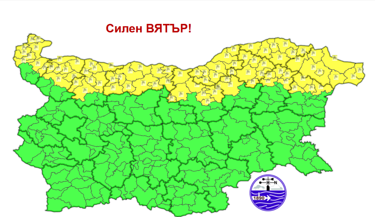 В неделя времето ще е слънчево Вятърът ще се ориентира
