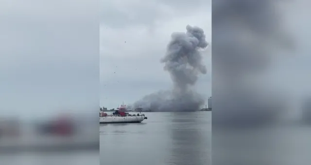 Морски дрон се взриви в петък в пристанището на Констанца